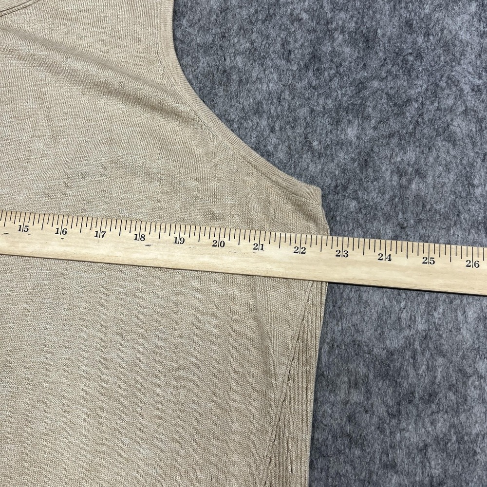 Chicos Tank Top Womens XL Beige Scoop Neck Sleeveless Knit Rayon Blend Basic - Picture 11 of 14